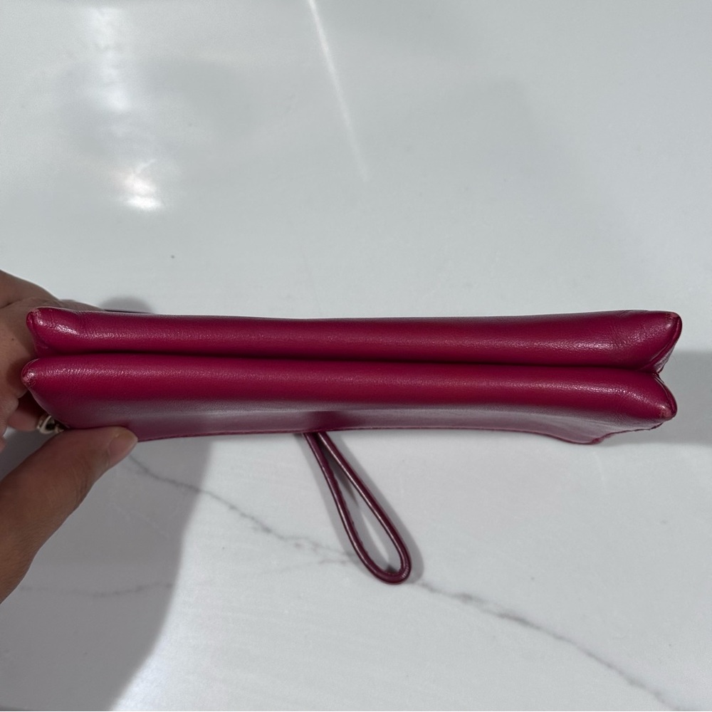 Coach • Wristlet Wallet • Red/Burgundy • Corner Zipper - Picture 8 of 15